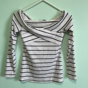 Shein Off the Shoulder Striped Top
